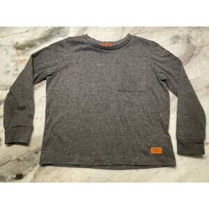 7 for all Mankind Gray Long Sleeve Shirt Top T-Shirt Cotton Blend Size 4T